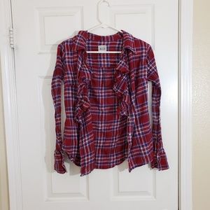 Converse Plaid Button Down Long Sleeve Fla…